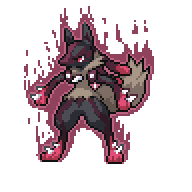 Custom Mega Lucario Shiny Sprite by Breathingoxygen on DeviantArt